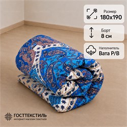 Матрас ватный в размере 180х190 борт 8 см ткань Бязь