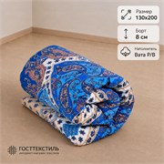 Матрас ватный в размере 130х200 борт 8 см ткань Бязь