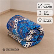 Матрас ватный в размере 160х190 борт 8 см ткань Бязь