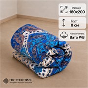 Матрас ватный в размере 180х200 борт 8 см ткань Бязь