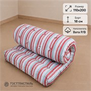 Матрас ватный в размере 110х200 борт 18 см ткань ТИК