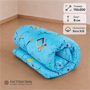 Матрас ватный Х/Б в размере 110х200 борт 8 см ткань Бязь