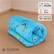 Матрас ватный Х/Б в размере 120х200 борт 8 см ткань Бязь