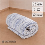 Матрас ватный Х/Б в размере 90х190 борт 8 см ткань ТИК