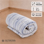 Матрас ватный Х/Б в размере 150х200 борт 8 см ткань ТИК