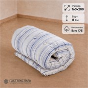 Матрас ватный Х/Б в размере 160х200 борт 8 см ткань ТИК