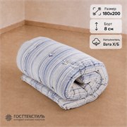 Матрас ватный Х/Б в размере 180х200 борт 8 см ткань ТИК